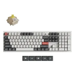 Klawiatura gamingowa Keychron Q6U-P4 100% Milk POM Banana Switch RGB Hot-Swap 8K