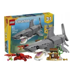 KLOCKI LEGO CREATOR 31381 Groźny rekin i skrzynia ze skarbem, zestaw +8 lat
