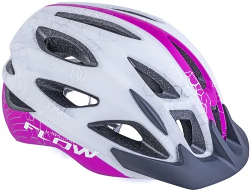 Kask rowerowy AUTHOR Flow X9 Biało-różowy MTB (rozmiar M)
