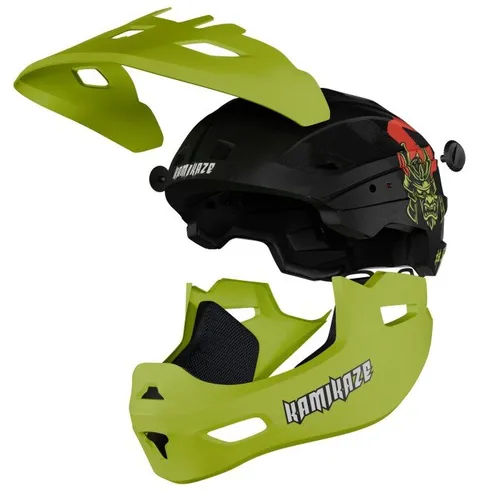 Kask KAMIKAZE Ronin Zielony Full Face (rozmiar L)