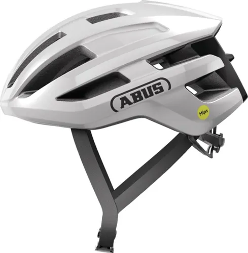 Kask rowerowy ABUS PowerDome Shiny Biały Szosowy (rozmiar S) MIPS