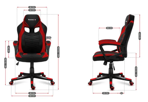 Fotel HUZARO Force 2.5 Czarno-czerwony