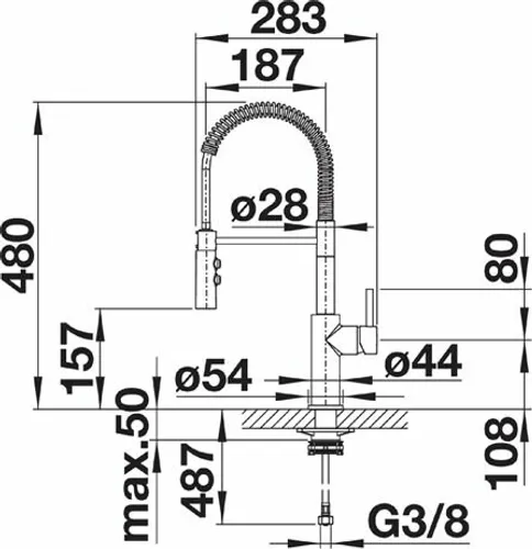 Bateria BLANCO Catris-S 521476 Chrom
