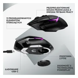 Myszka gamingowa Logitech G502 X Plus - czarny