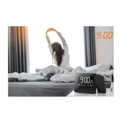 Zegar z projektorem Hama Plus Charge Czarny