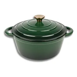 Garnek żeliwny HAGE DQ26-bottle green 5L
