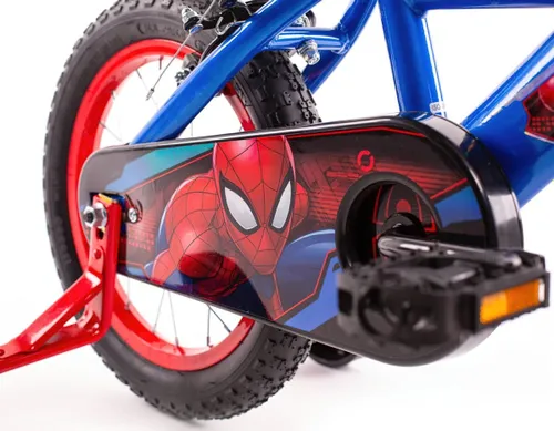 Rower dziecięcy MARVEL Spider-Man 14 cali dla chłopca Niebiesko-czerwony