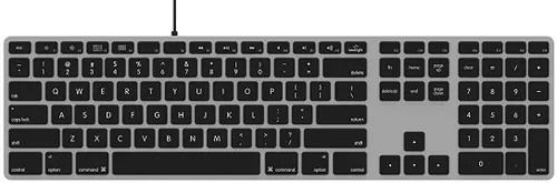 Klawiatura Matias FK318 przewodowa 100% (full-size) podświetlana szara