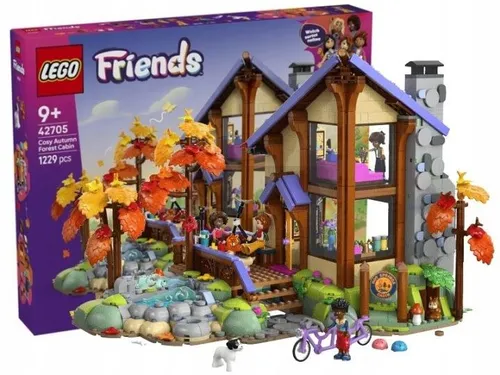 LEGO FRIENDS 42705 Jesienna leśna chatka, zestaw klocków dla dzieci +9 lat