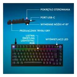 Klawiatura mechaniczna Logitech G316 X 75 Czarny