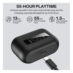 Słuchawki bezprzewodowe Tozo AeroSound2 Dokanałowe Bluetooth 5.3 Czarny