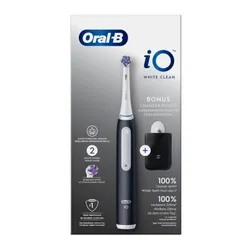 Szczoteczka magnetyczna ORAL-B iO White Clean Czarny (końcówka wybielająca + pokrowiec)