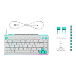 Klawiatura gamingowa Logitech G512 X 75 przewodowa magnetyczno-mechaniczna podświetlana biała