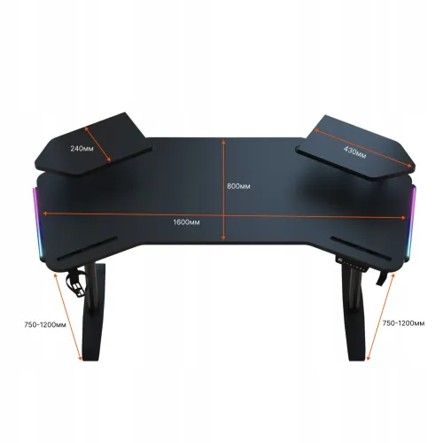 Biurko Anda Seat Shadow Warrior 160cm Czarny