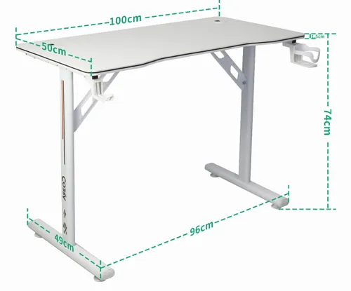 Biurko gamingowe COBRA CR2060WH Biały