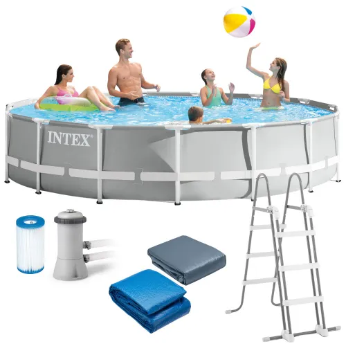 Basen ogrodowy stelażowy Prism Frame 457x107 cm z pompą filtrującą INTEX 26724 NP