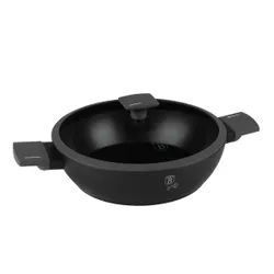 Płaski Garnek Tytanowy Z Pokrywą 30Cm Berlinger Haus Bh-8129 Antracit