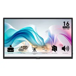Monitor MSI Pro MP165 E6 15.6" 1920x1080px IPS 4 ms [GTG]