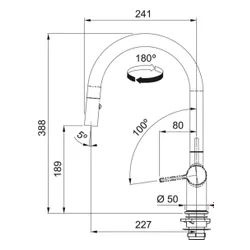 Bateria FRANKE Active J Pull-out spray 115.0653.404 Czarny mat