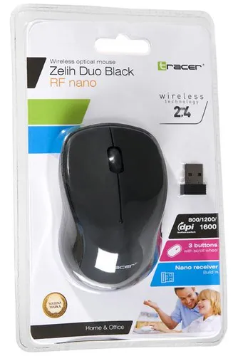 Myszka Tracer Zelih Duo Black RF nano Czarny