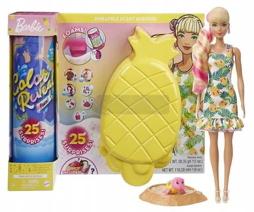 Lalka Barbie Piana Niespodzianka Color Reveal Ananas GTN17