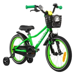 Rower dziecięcy KARBON Jazz 16 cali dla chłopca Zielony