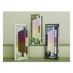 Klawiatura mechaniczna Royal Kludge RK-L75 BG Linear Cream Switch Zielono-Brązowy