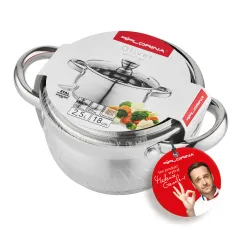 Garnek ze stali nierdzewnej z pokrywką FLORINA OLIVER 2,5 l