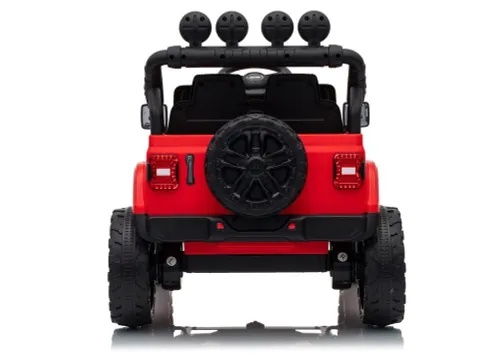 Auto Na Akumulator Jeep Rubicon 2X200W 24V Eva Skóra LED Pilot Radio MP3