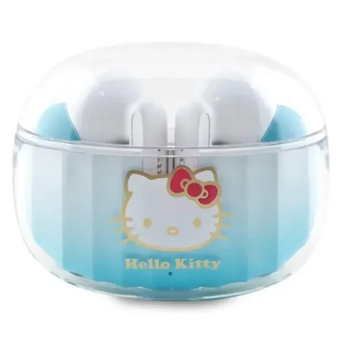 Słuchawki bezprzewodowe Hello Kitty True Wireless Kitty Head Logo Dokanałowe Bluetooth 5.3 Niebieski