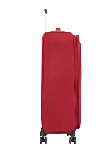 Poszerzana walizka duża American Tourister Crosstrack - red/grey