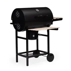 Grill węglowy ogrodowy z pokrywą termometr popielnik drewniane półki MultiGarden