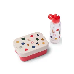 Zestaw lunchbox + butelka Liewood Chelsey Lunchbox Set - characters / sandy