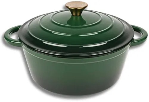 Garnek żeliwny HAGE DQ26-bottle green 5L