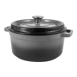 Garnek żeliwny VINTAGE CUISINE VC2P2619BL20CP Szary 26 cm