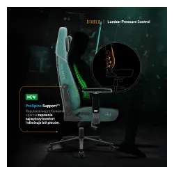 Fotel Diablo Chairs X.Eye Prime, Normal Size, Mystic Mint Gamingowy do 140kg Miętowy