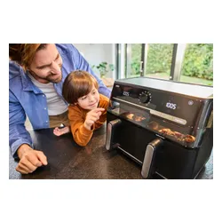 Air Fryer Frytkownica beztłuszczowa BRAUN TwinCook 5 TD5073 10l z podwójnym koszem i okienkiem do obserwacji postępów gotowania