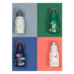 Butelka dziecięca na wodę Lund London Little Childrens Water Bottle 400 ml - safari