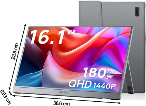 Monitor ARZOPA Z3FC 16.1" 2560x1440px IPS 180Hz