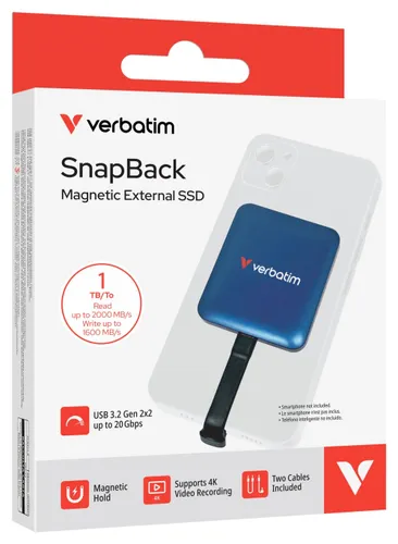 Dysk VERBATIM SnapBack 2TB SSD Niebieski