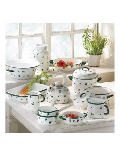 RIESS Country Gmundner Streublumen 2,5 l - garnek emaliowany z pokrywką