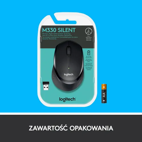 Myszka Logitech M330 Silent Plus - czarny