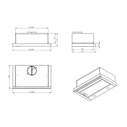 Okap Akpo WK-7 Light Wood Eco 60 Biały