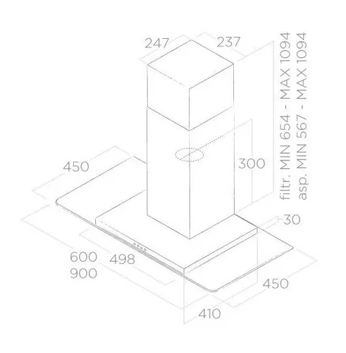 Вытяжка Elica Flat Glass IX / A / 60 серебро