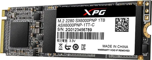 ADATA XPG SX6000 Pro SSD 1 TB M. 2 2280 PCI-E x4 Gen3 NVMe SSD (ASX6000PNP-1TT-C)