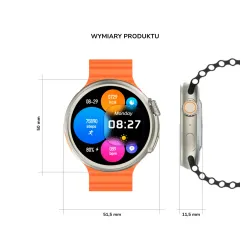 Smartwatch Yaxo OXNARD Lumen 51mm GPS Pomarańczowy