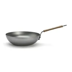 DE BUYER Mineral B Bois 28 cm - patelnia / wok ze stali węglowej