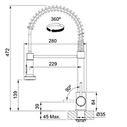 Bateria FRANKE Pola Semi Pro 115.0735.629 Czarny