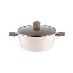 Garnek aluminiowy nieprzywierający z pokrywką FLORINA MOKKA 26 cm 4,8 l