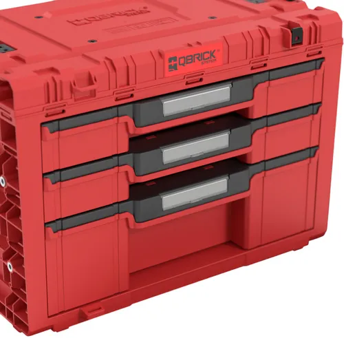 Skrzynka narzędziowa QBRICK System Prime Drawer 3 Toolbox Expert Red Ultra HD